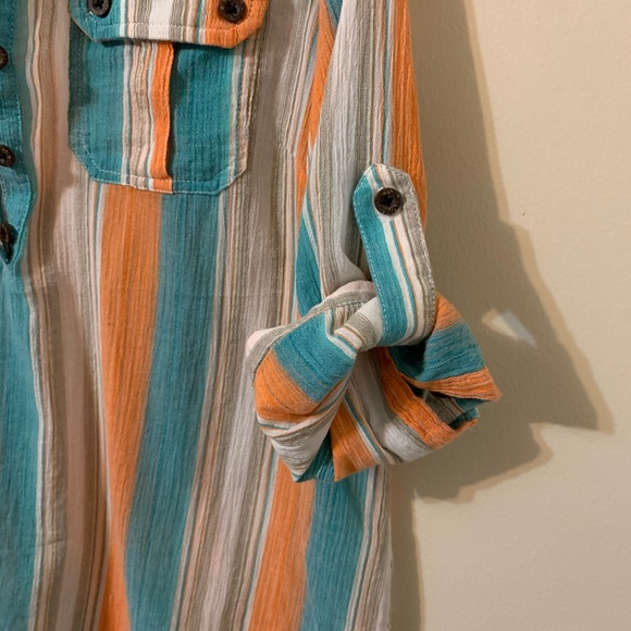 Christopher & Banks Stripped Adjustable Sleeves Top size Medium - Picture 15 of 16